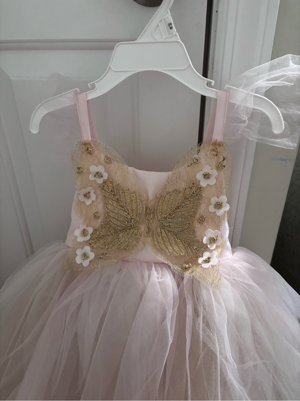 Pottery Barn Kids Pink Butterfly Fairy Halloween Costume size 4-6T - Picture 8 of 10